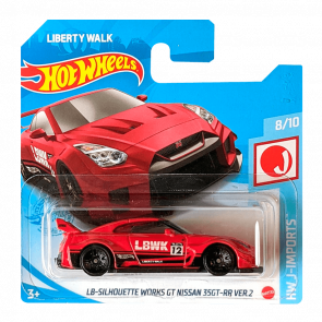 Машинка Базова Hot Wheels Liberty Walk LB-Silhouette Works GT Nissan 35GT-RR Ver.2 J-Imports 1:64 GTC11 Red - Retromagaz