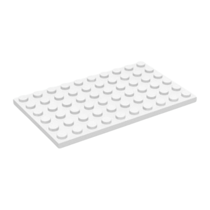 Пластина Lego Обычная 6 x 10 3033 303301 452834 White 4шт Б/У - Retromagaz