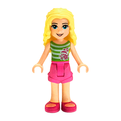 Фігурка Lego Girl Liza Dark Pink Shorts Friends frnd203 Б/У - Retromagaz