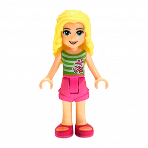 Фігурка Lego Girl Liza Dark Pink Shorts Friends frnd203 Б/У - Retromagaz