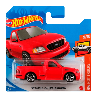 Машинка Базовая Hot Wheels '99 Ford F-150 SVT Lightning Fast & Furious Hot Trucks 1:64 GRY97 Red - Retromagaz