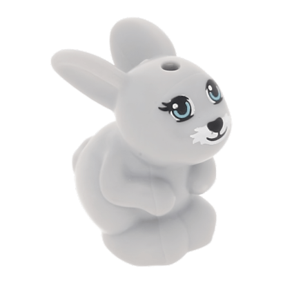 Фігурка Lego Земля Bunny Rabbit Friends Sitting with Medium Azure Eyes Animals 98387pb02 6022491 Light Bluish Grey Б/У - Retromagaz