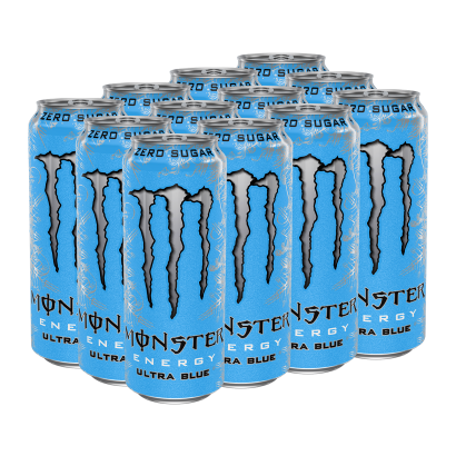 Упаковка Безалкогольного Енергетичного Напою Monster Energy Ultra Blue 500 мл x 12 шт - Retromagaz