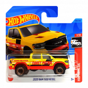 Машинка Базова Hot Wheels 2020 RAM 1500 Rebel Treasure Hunts Rescue 1:64 HKL04 Yellow - Retromagaz