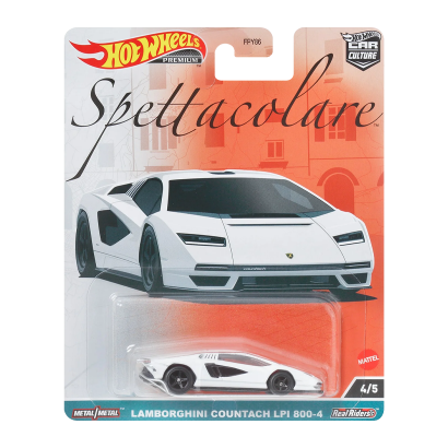 Машинка Premium Hot Wheels Lamborghini Countach LPI 800-4 Spettacolare 1:64 FPY86/HKC40 White - Retromagaz