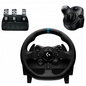 Набір Кермо Дротовий Logitech PlayStation 4 G923 Black Новий  + Важіль перемикання передач 5 Xbox Driving Force Shifter - Retromagaz