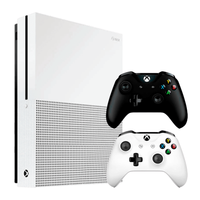 Набір Консоль Microsoft Xbox One S 1TB White Б/У  + Геймпад Бездротовий Version 2 Black - Retromagaz