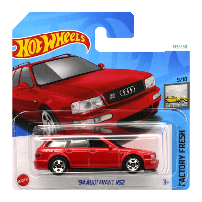 Машинка Базовая Hot Wheels '94 Audi Avant RS2 Factory Fresh 1:64 HTC54 Red - Retromagaz