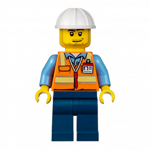 Фігурка Lego Space Port 973pb2017 Engineer Male Orange Vest City cty0557 Б/У