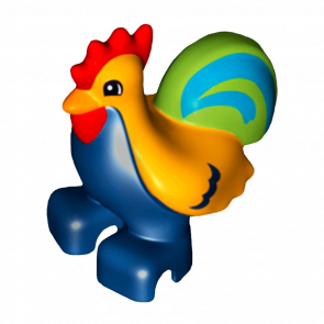 Фигурка Lego Animals Chicken Lime Tail Duplo bb0852pb01 Dark Blue Б/У