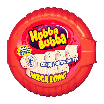 Жувальна Гумка Hubba Bubba Mega Lang Snappy Strawberry 56g - Retromagaz