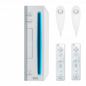 Набор Консоль Nintendo Wii RVL-001 Europe Модифицированная 32GB White + 10 Встроенных Игр Без Геймпада Б/У  + Контроллер Беспроводной Remote 2шт + Проводной Nunchuk 2шт - Retromagaz