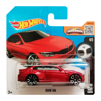 Машинка Базовая Hot Wheels BMW M4 BMW 1:64 DHR83 Red - Retromagaz