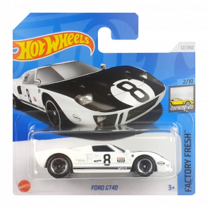 Машинка Базова Hot Wheels Ford GT40 Factory Fresh 1:64 HTC51 White - Retromagaz