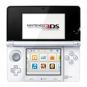 Консоль Nintendo 3DS Модифицированная 32GB Ice White + 10 Встроенных Игр Б/У Отличный