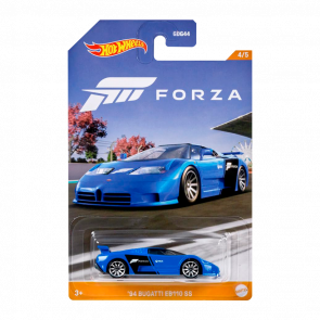 Тематическая Машинка Hot Wheels '94 Bugatti EB110 SS Forza 1:64 HLK26 Blue - Retromagaz