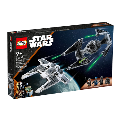 Конструктор Lego Mandalorian Fang Fighter vs TIE Interceptor Star Wars 75348 Новый - Retromagaz