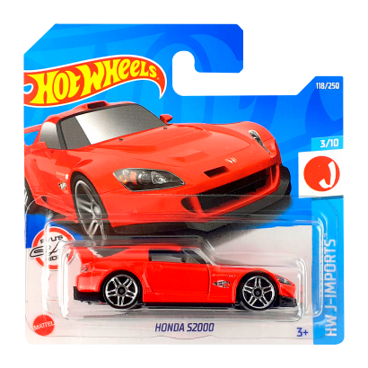 Машинка Базовая Hot Wheels Honda S2000 J-Imports 1:64 HCX25 Red - Retromagaz