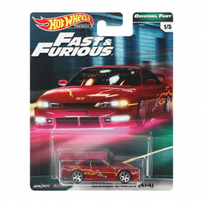 Машинка Premium Hot Wheels Nissan 240SX (S14) Fast & Furious 1:64 GBW84 Red