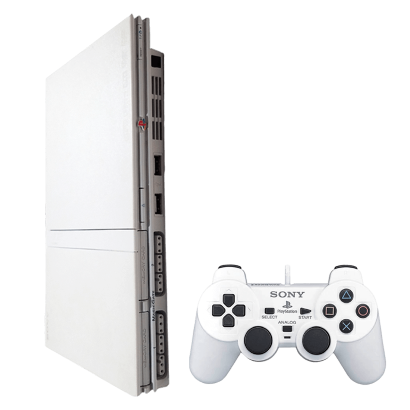 Консоль Sony PlayStation 2 Slim SCPH-9xxx Limited Edition Chip White Б/У Хороший - Retromagaz