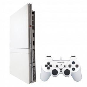 Консоль Sony PlayStation 2 Slim SCPH-9xxx Limited Edition Chip White Б/У Хороший