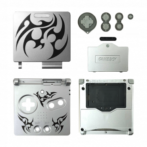 Корпус RMC Game Boy Advance SP Tribal Limited Edition Silver Новый - Retromagaz