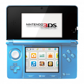 Консоль Nintendo 3DS Модифицированная 32GB Light Blue + 10 Встроенных Игр Б/У