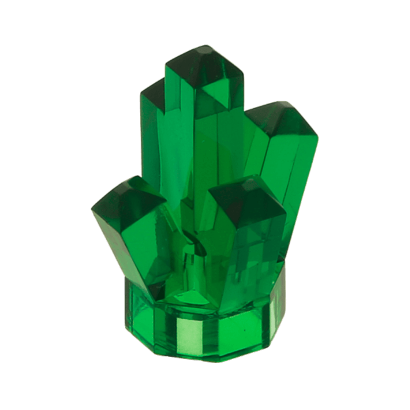 Скала Lego Драгоценность Crystal 5 Point 1 x 1 52 29377 30385 28623 4541539 4655335 Trans-Green Б/У - Retromagaz