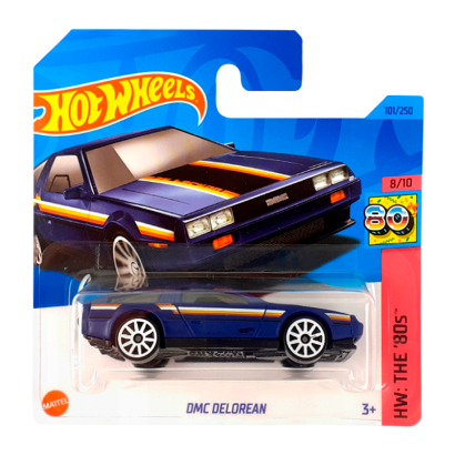 Машинка Базовая Hot Wheels DMC Delorean The `80S 1:64 HKJ65 Dark Blue - Retromagaz