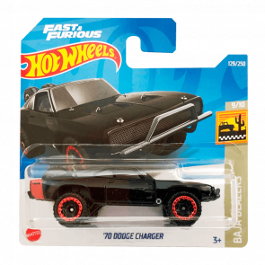 Машинка Базовая Hot Wheels '70 Dodge Charger Fast & Furious Baja Blazers 1:64 HCV70 Black - Retromagaz