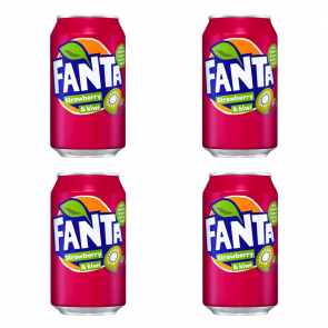 Набор Напиток Fanta Strawberry & Kiwi 355ml 4шт