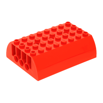 Скос Lego Закругленная 2шт Double 6 x 8 x 2 45411 56204 4585977 Red Б/У - Retromagaz