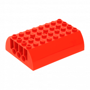 Скос Lego Закругленная Double 6 x 8 x 2 45411 56204 4585977 Red 2шт Б/У - Retromagaz