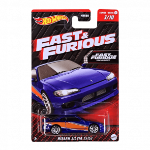 Тематична Машинка Hot Wheels Nissan Silvia (S15) Fast & Furious 1:64 HNR93 Blue