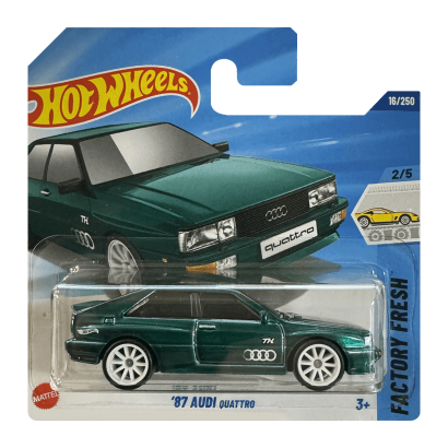 Машинка Базова Hot Wheels '87 Audi quattro Super Treasure Hunt STH Factory Fresh 1:64 JBC35 Green - Retromagaz