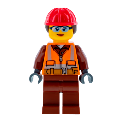 Фігурка Lego Construction 973pb1905 Worker Female Helmet with Ponytail City cty0934 Б/У - Retromagaz