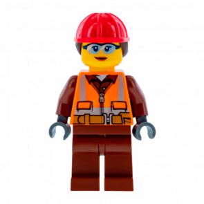 Фигурка Lego Construction 973pb1905 Worker Female Helmet with Ponytail City cty0934 Б/У - Retromagaz