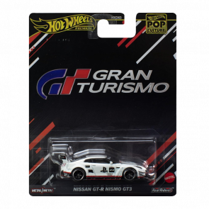 Машинка Premium Hot Wheels Nissan GT-R NISMO GT3 Gran Turismo Pop Culture 1:64 HVJ34 White