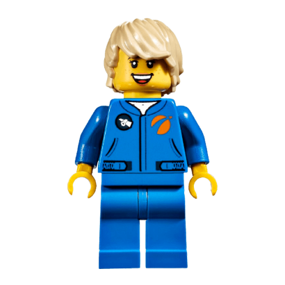 Фігурка Lego Space Port 973pb3558 Astronaut Female Blue Jumpsuit City cty1067 Б/У - Retromagaz