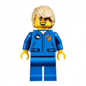 Фігурка Lego Space Port 973pb3558 Astronaut Female Blue Jumpsuit City cty1067 Б/У