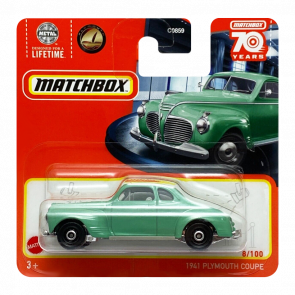 Машинка Большой Город Matchbox 1941 Plymouth Coupe Showroom 1:64 HLC49 Green - Retromagaz