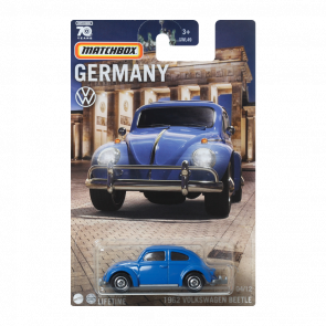 Тематическая Машинка Matchbox 1962 Volkswagen Beetle Germany 1:64 GWL49/HPC59 Blue - Retromagaz