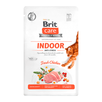 Сухой Корм для Кошек Brit Care GF Indoor Anti-Stress Курица 400g - Retromagaz