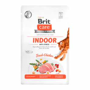 Сухой Корм для Кошек Brit Care GF Indoor Anti-Stress Курица 400g - Retromagaz