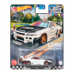 Машинка Premium Hot Wheels LB-ER34 Super Silhouette Nissan Skyline Boulevard 1:64 HKF21 White