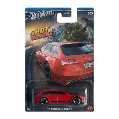 Тематична Машинка Hot Wheels '17 Audi RS 6 Avant Hot Wagons 1:64 HWR56/HRR85 Red - Retromagaz