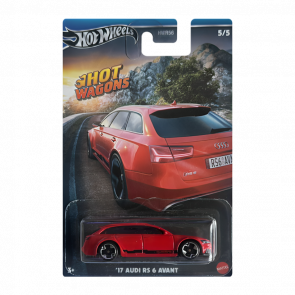 Тематична Машинка Hot Wheels '17 Audi RS 6 Avant Hot Wagons 1:64 HWR56/HRR85 Red - Retromagaz