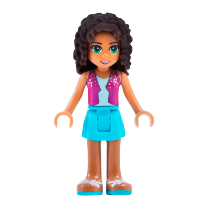 Фигурка Lego Girl Andrea Medium Azure Skirt Friends frnd198 Б/У - Retromagaz