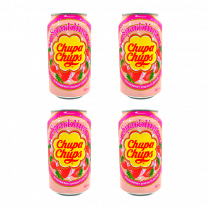 Набір Напій Chupa Chups Strawberry & Cream Flavour 345ml 4шт - Retromagaz