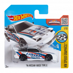 Машинка Базовая Hot Wheels '96 Nissan 180SX Type X Greddy Speed Graphics 1:64 DHR72 White